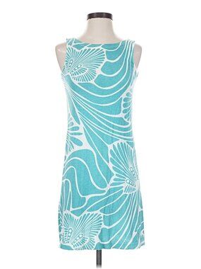 J. Crew Teal Cotton Sleeveless Floral Midi Dress Small